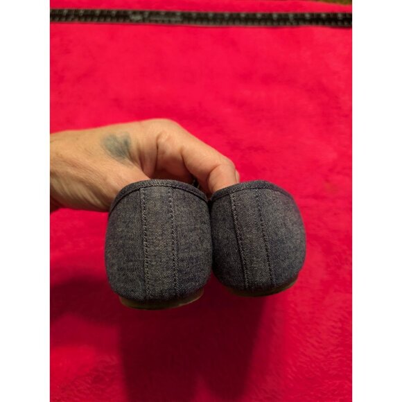 American Eagle by Payless Blue Denim Flats Women’s 6 Slip On Ballet Casual Shoes - Picture 3 of 6